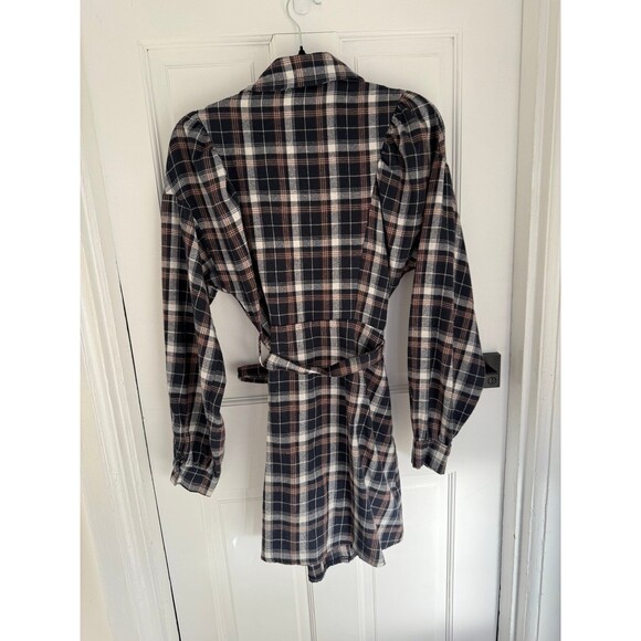 Plaid Long Sleeve Button Down Dress - Picture 9 of 9